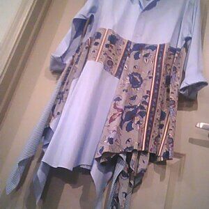 M-L Upcycled Gypsy Drape TUNIC